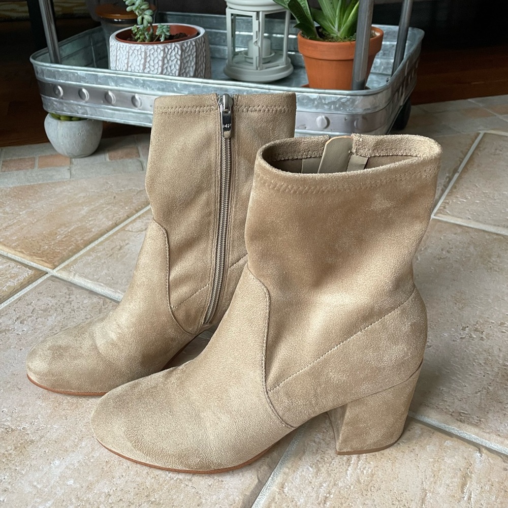 Marc Fisher “suede” beige boots size 8